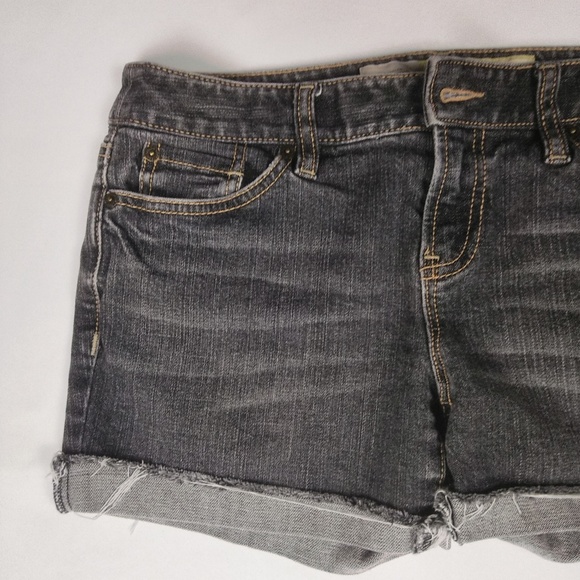 LOFT Slim Boot Black Wash Shorts Size 6 - Picture 5 of 6